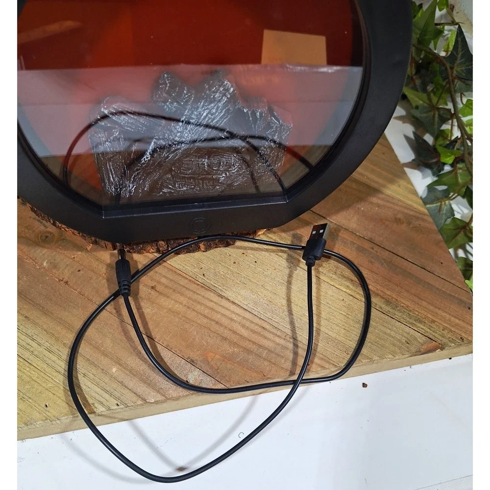 Decorative Fireplace Soothing Moving Flame‎ Lantern Relaxing Mood Setter LED